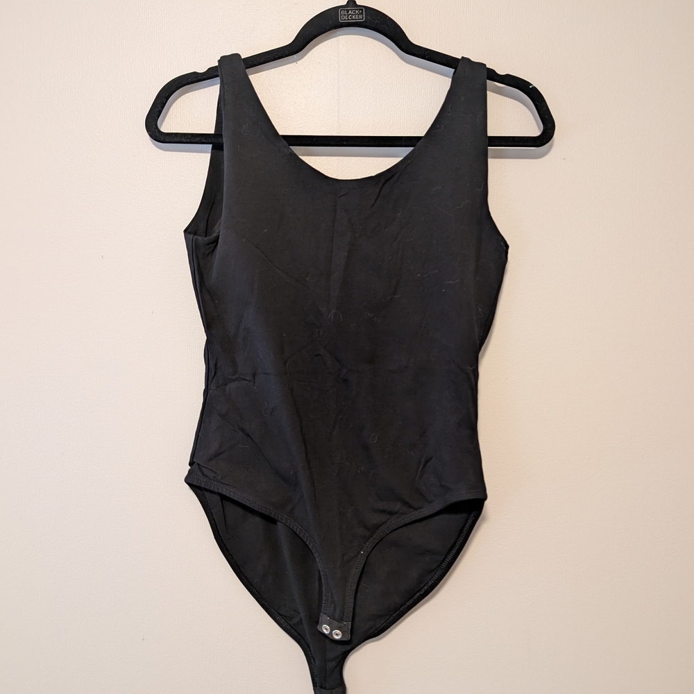 Pact Black Organic Cotton Bodysuit